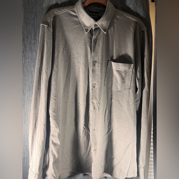 Nordstrom Other - Nordstrom Men's Charcoal Button Down stretch comfy fit Shirt Size large